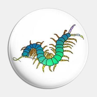 Sea-Green Centipede Pin