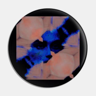 BURNING IN HELL - Glitched Aesthetic Face Pin