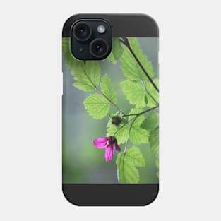 Salmon berry flowers Phone Case