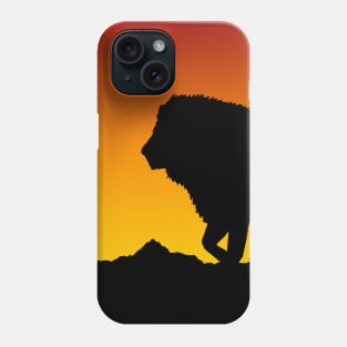 Sunset Lion Design - King of the Jungle Big Cat Lion Art Lion Lover Phone Case