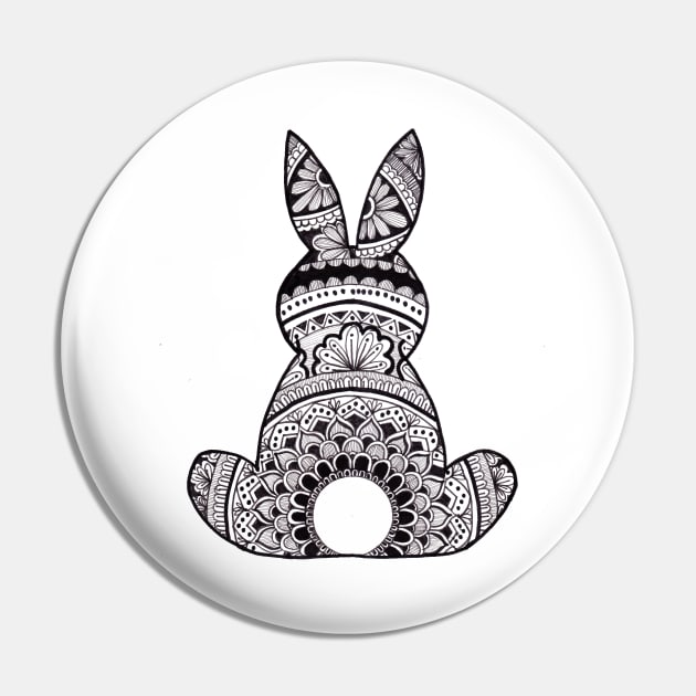 Bunny Rabbit Mandala Pin by Mandala & Me