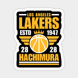 Los Angeles Lakers Hachimura 28 Basketball Retro Magnet