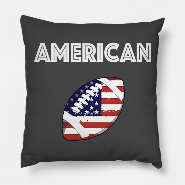 American Football Pillow by And89Design