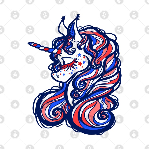 Star Spangled Unicorn by Jan Grackle