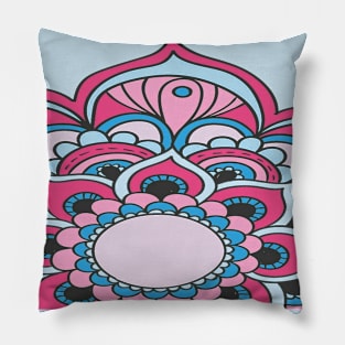 pop art mandala pastel Pillow