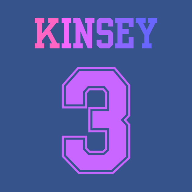 Kinsey 3 Bisexual Sports Jersey (bi pride flag) by The Weirdest Thing