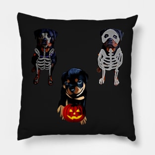 Rottweiler Halloween sticker pack Pillow