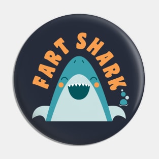 Fart Shark Illustration Funny Pin