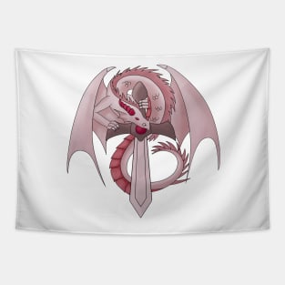 Garnet Sword Dragon Tapestry