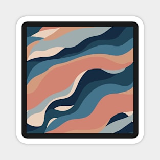 Abstract Waves Pattern Magnet