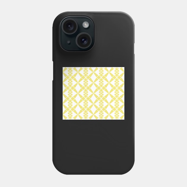 Abstract geometric pattern - gold and white. Phone Case by kerens