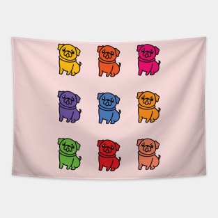 Rainbow bulldog Tapestry