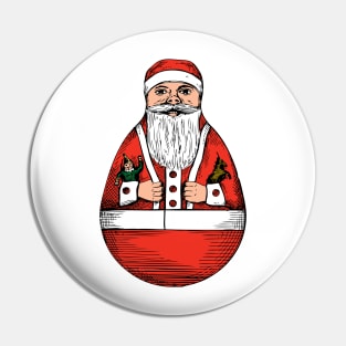 rolly polly Santa Pin