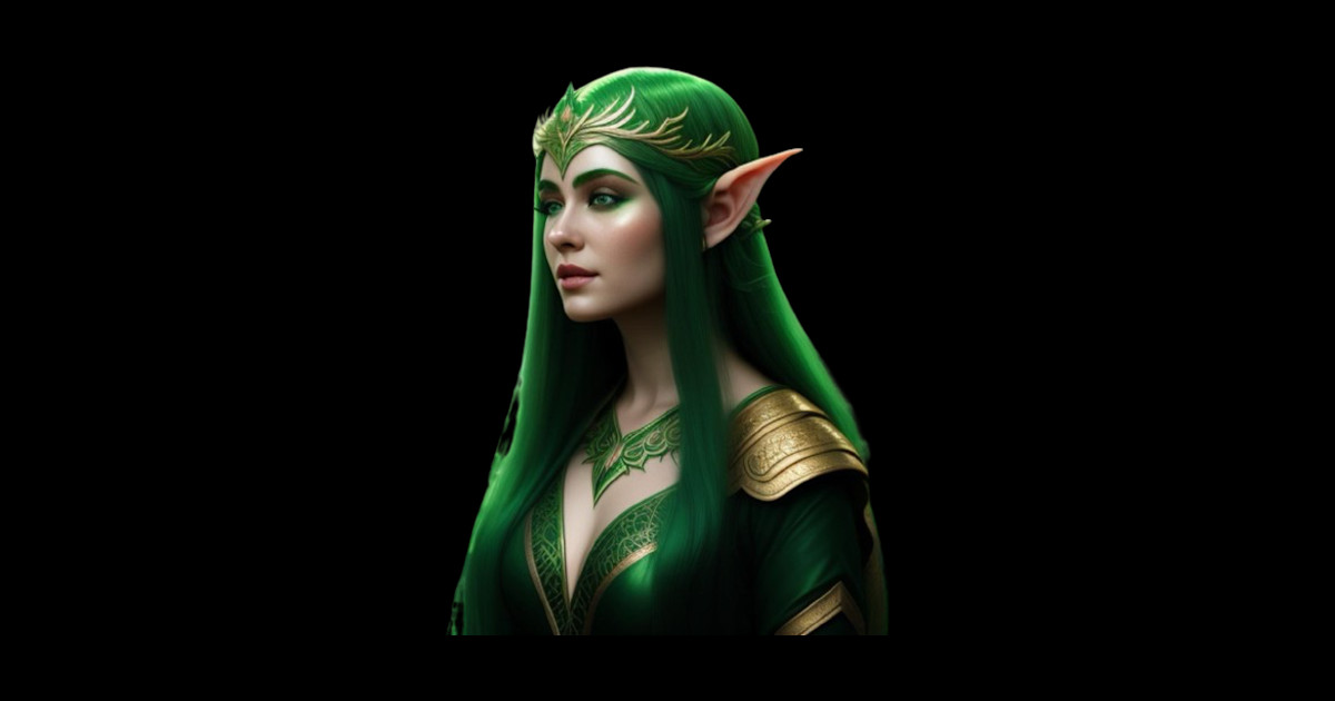 Elven Queen of Lilly Pads - Elf - Sticker | TeePublic