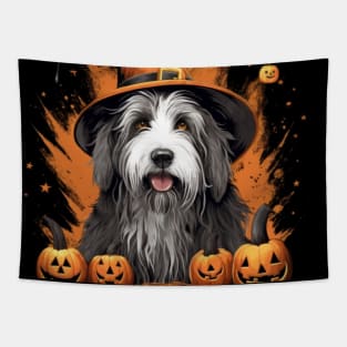 Halloween Bearded Collie Tapestry