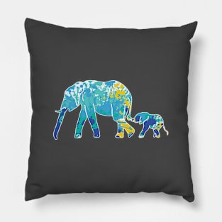 Cool Elephant Colorful Tribal T-shirt Pillow