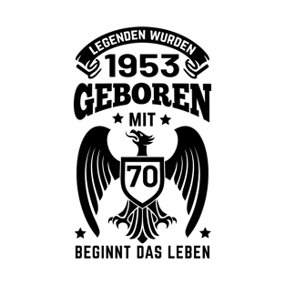 jahrgang 1953 Geburtstag Spruch Adler Falke T-Shirt