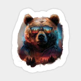 Bear in sunglasses Magnet