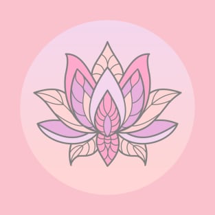 Colorful Lotus Flower ( Gradient Background ) T-Shirt