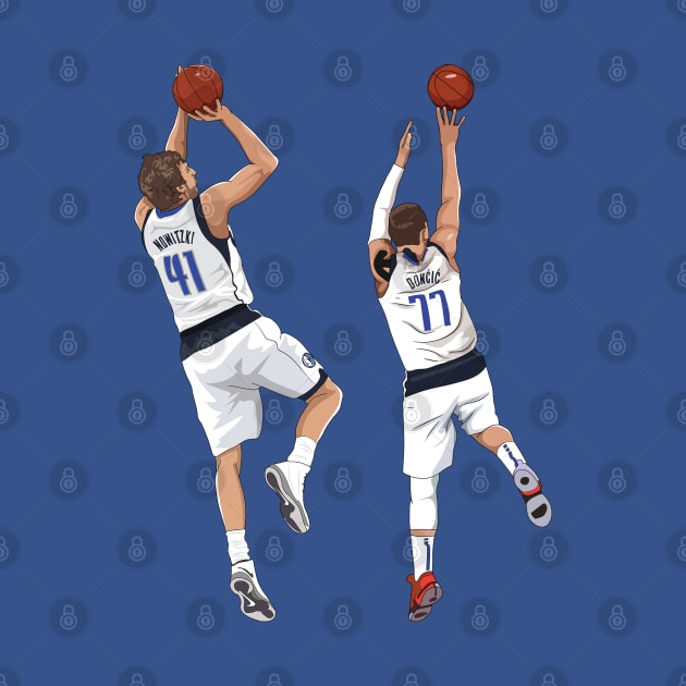 Luka Doncic x Dirk Nowitzki by xavierjfong