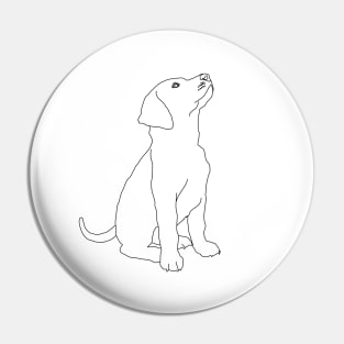 Dog line art Pin