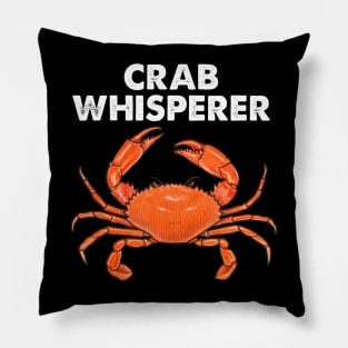 Cool Crab Whisperer Art For Crabbing Crab Fishing Pillow