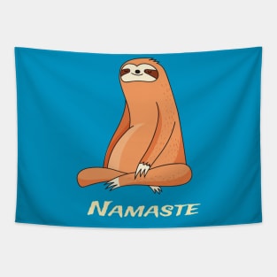 Zen Sloth Namaste Tapestry