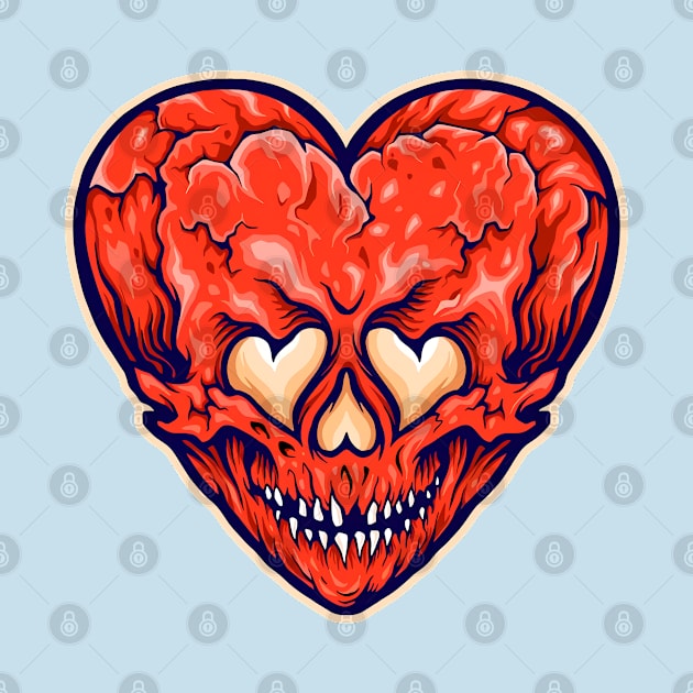 Heart Skull by Saint Barkley