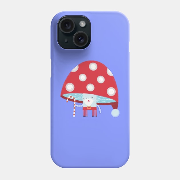 Santa Shroom Phone Case by Kath Waxman Illustration