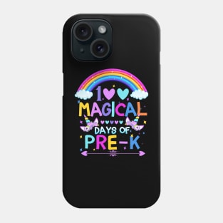 100th Day Of Pre-K, Magical Rainbow Unicorns Student Teacher Phone Case