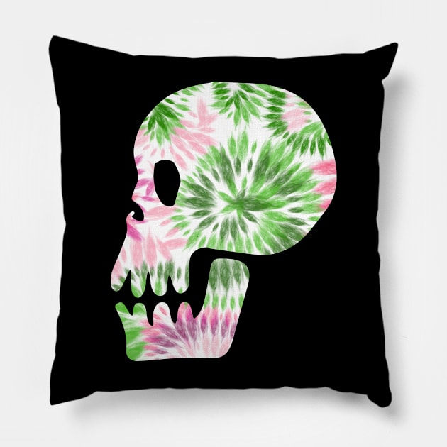 Tie Dye Skull Pillow by Mey Designs