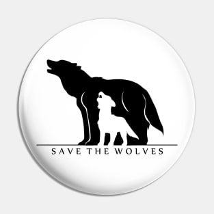 Save The Wolves Pin