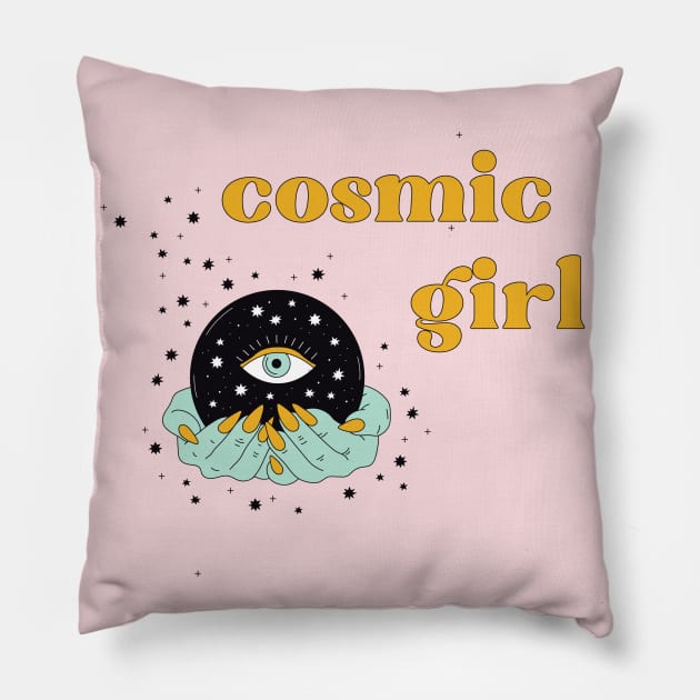 cosmic girl Pillow by ninaopina