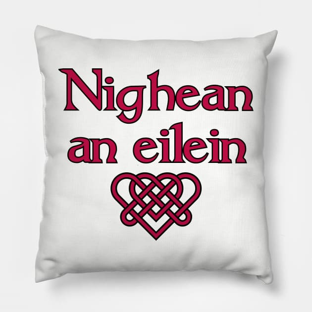 Gaelic Island Girl - Nighean an eilein Pillow by onepony