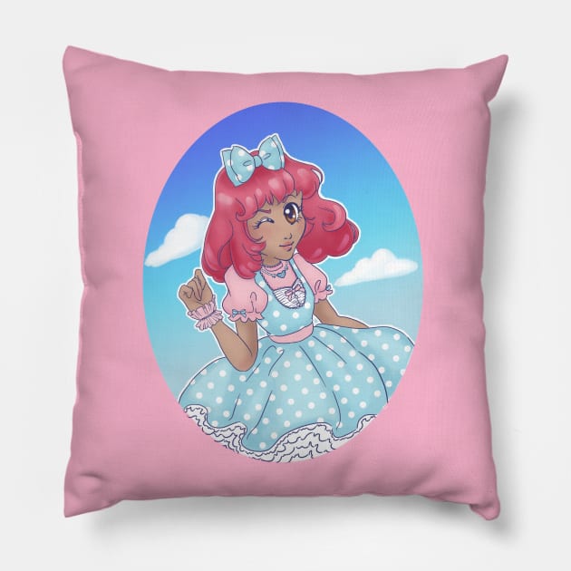 Carefree Sweet Lolita Pillow by Kittykaya