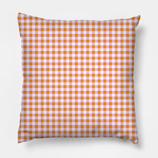 Pink and Orange Gingham Pattern | Gingham Patterns | Plaid Patterns | Chequered Patterns | Checked Patterns | Check Patterns | Classic Patterns | Pillow