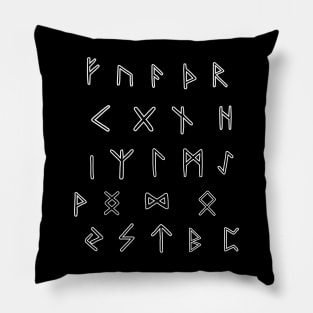 Nordic runes alphabet Pillow