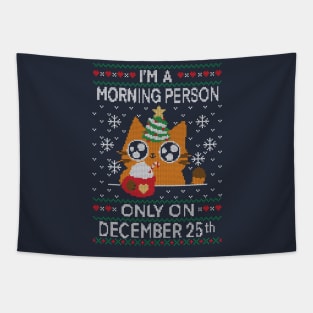 Happy Christmas Morning Tapestry