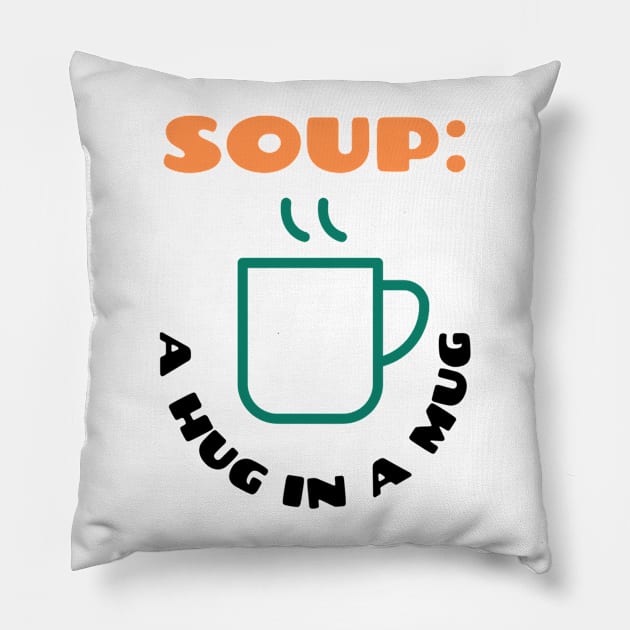 Mark Corrigan loves soup Pillow by mywanderings