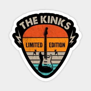 Vintage Kinks Name Guitar Pick Limited Edition Birthday Magnet