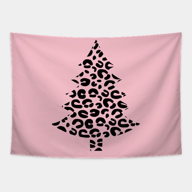 Leopard Tree Christmas Tapestry by Satic