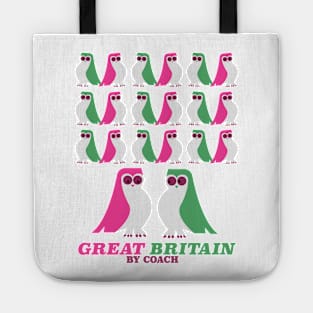 Great Britain, "by Coach" ,Owl, travel poster Tote