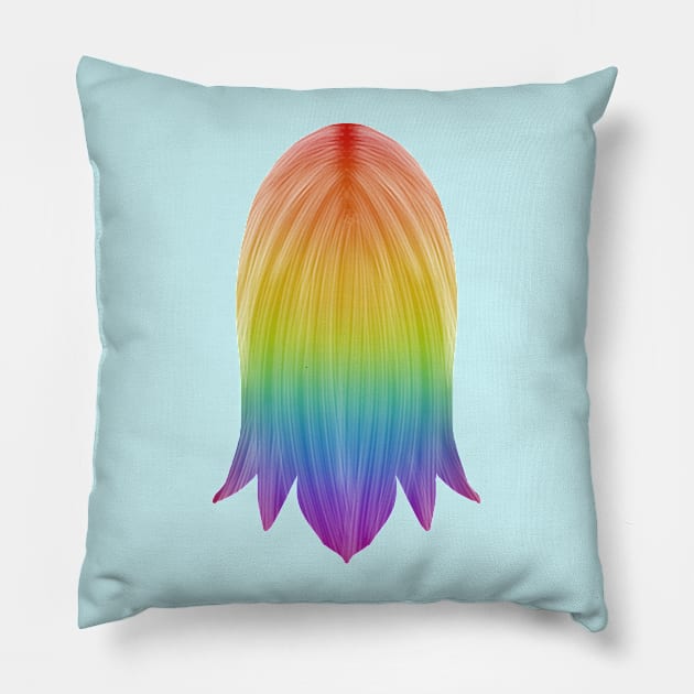 Simple Rainbow Hair Pillow by TANSHAMAYA