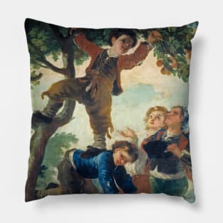 Boys Catching Fruit by Francisco Goya Pillow