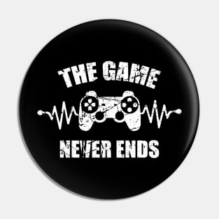 game never ends heartbeat controller gamer quote gaming Pin