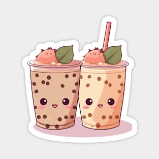 Boba couple Magnet