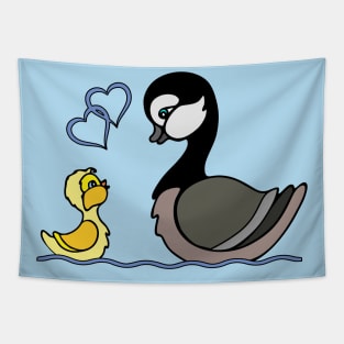 Baby goose and mom Tapestry