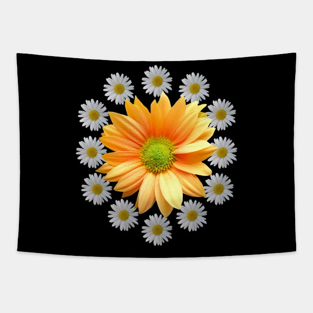 daisy flower daisies bloom floral blooming florets Tapestry by rh_naturestyles