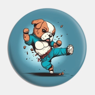 dog knows karate art Pin