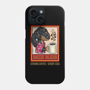Cute Funny Dachshund Wiener Dog Coffee Phone Case